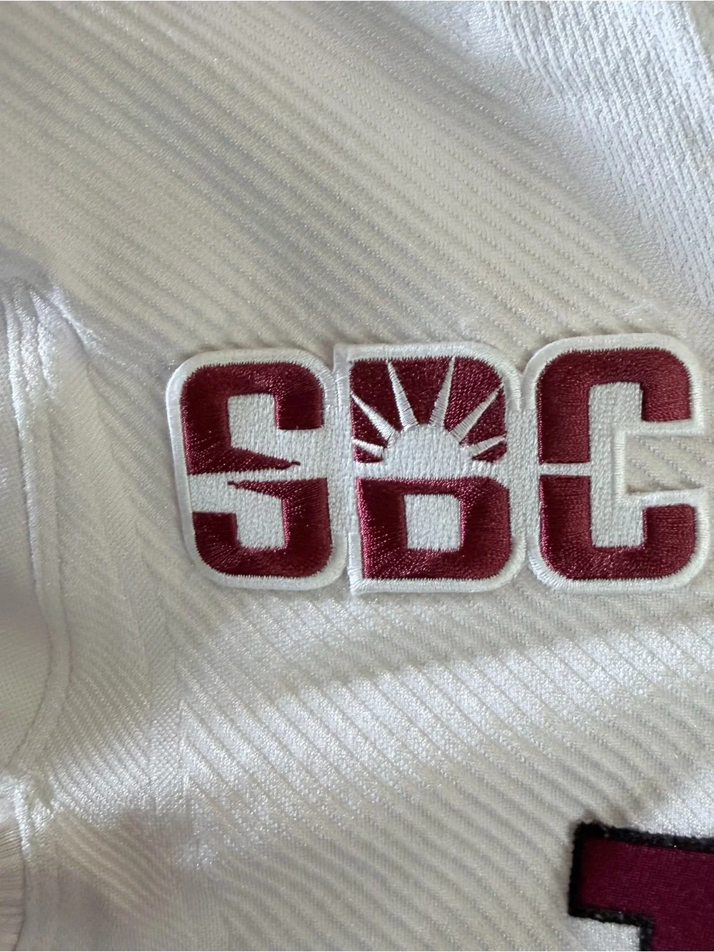 adidas White Football Jersey with Black Logos